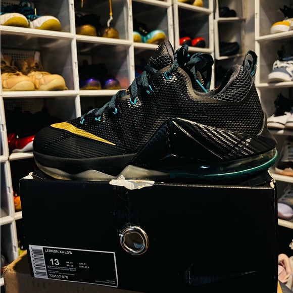 Nike LeBron 12 XXII Nike LeBron XXII Black Yellow Tealwith box size 13